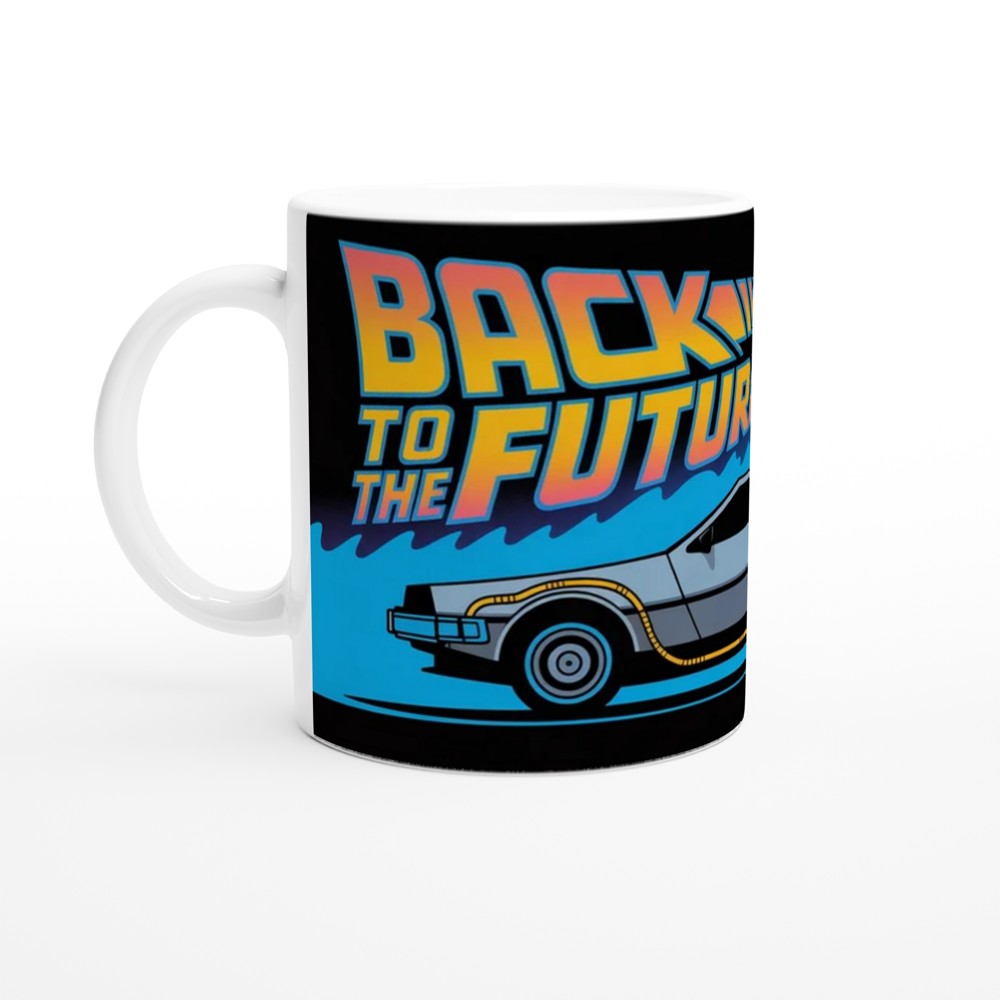 Back to the Future Mug | 88 Mph DeLorean Gift | Retro 80s Sci-Fi Present | Birthday Gift for Him or Dad — view 10