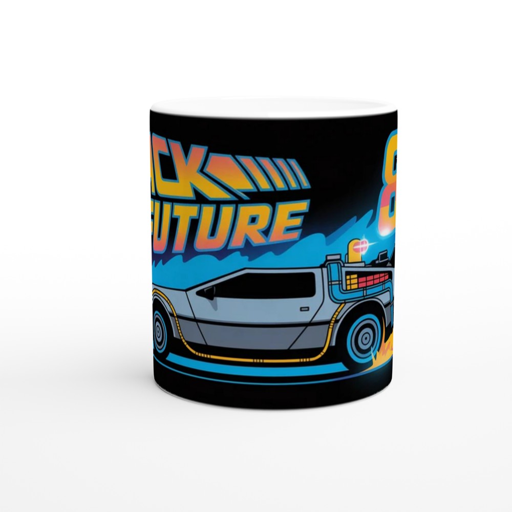 Back to the Future Mug | 88 Mph DeLorean Gift | Retro 80s Sci-Fi Present | Birthday Gift for Him or Dad — view 11