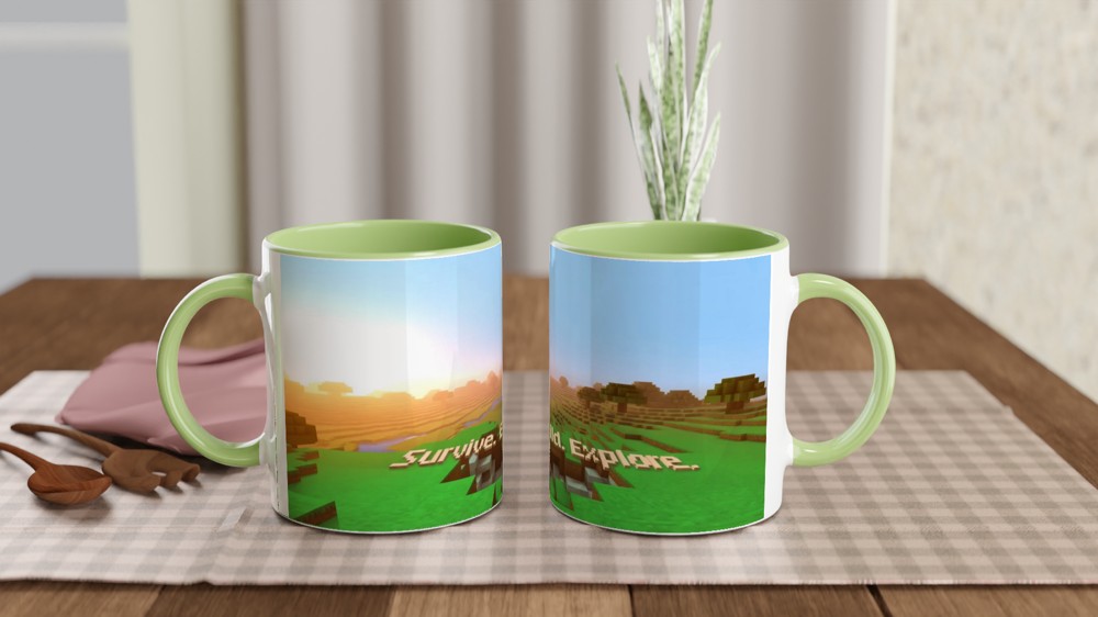 Survive Build Explore Block World Gamer Mug — view 5