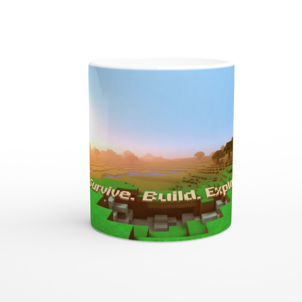 Survive Build Explore Block World Gamer Mug — view 11