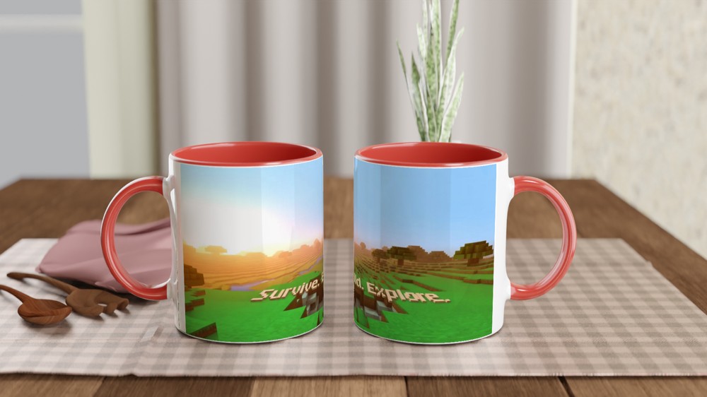 Survive Build Explore Block World Gamer Mug — view 7