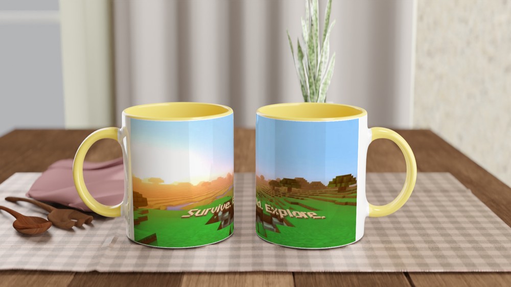 Survive Build Explore Block World Gamer Mug — view 8