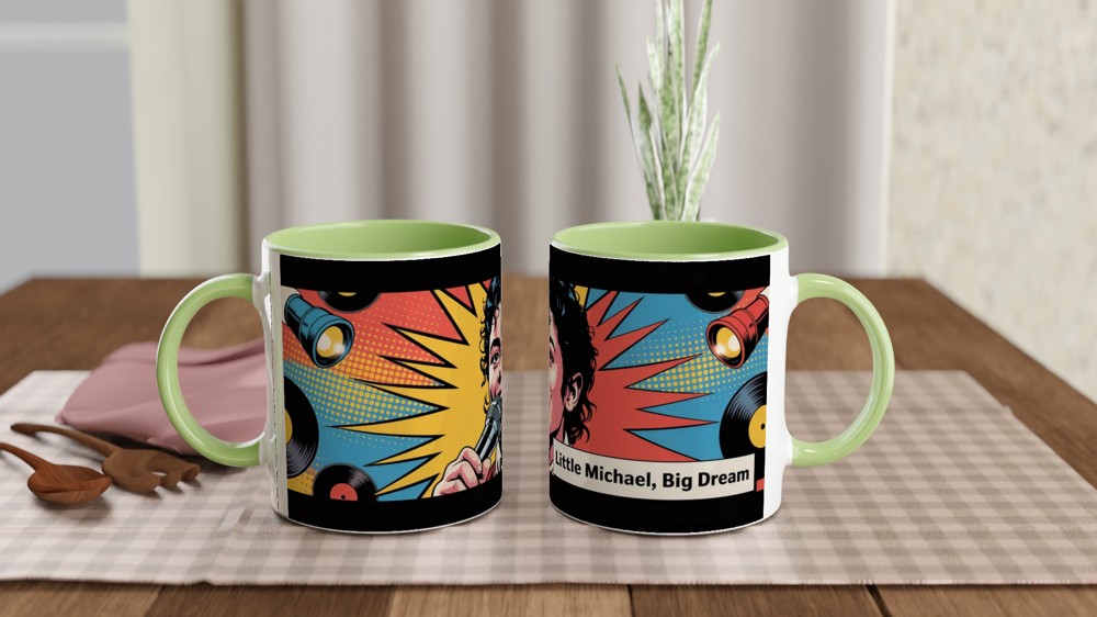 MJ the Musical Mug | 'Little Michael, Big Dream' Pop Art | Musical Theatre Gift | Jackson Fan Present — view 5