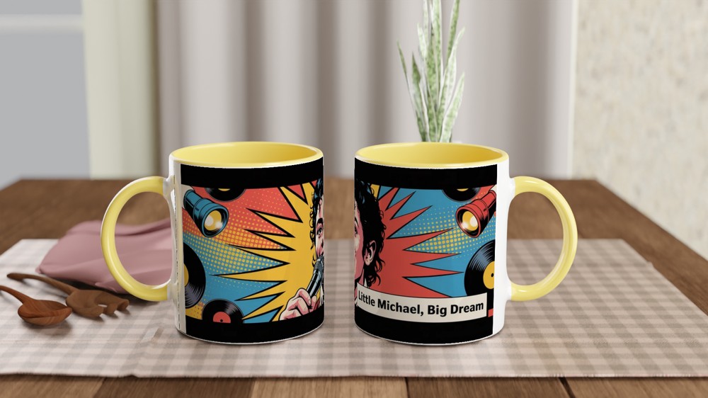 MJ the Musical Mug | 'Little Michael, Big Dream' Pop Art | Musical Theatre Gift | Jackson Fan Present — view 8