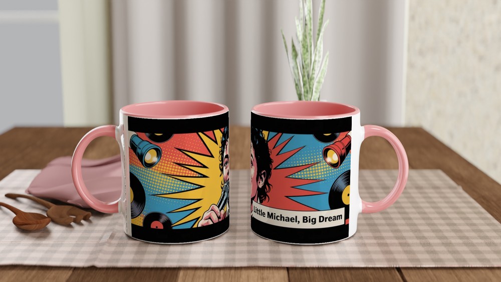 MJ the Musical Mug | 'Little Michael, Big Dream' Pop Art | Musical Theatre Gift | Jackson Fan Present — view 6