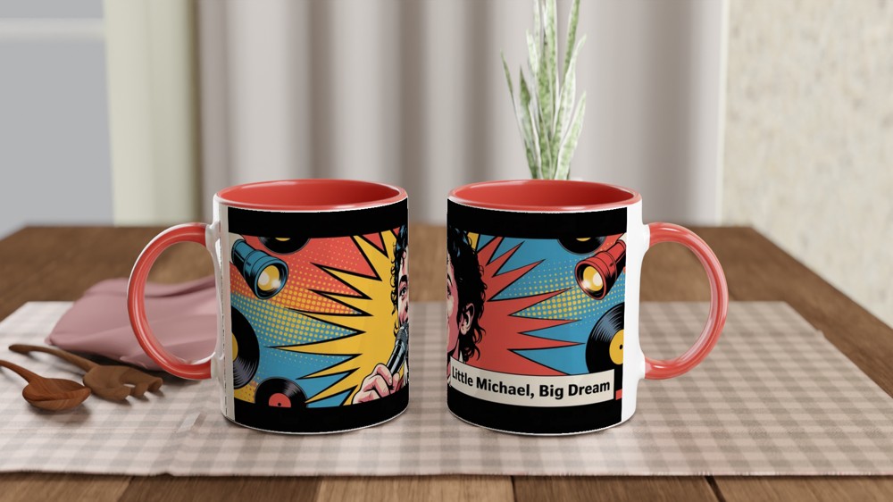 MJ the Musical Mug | 'Little Michael, Big Dream' Pop Art | Musical Theatre Gift | Jackson Fan Present — view 7