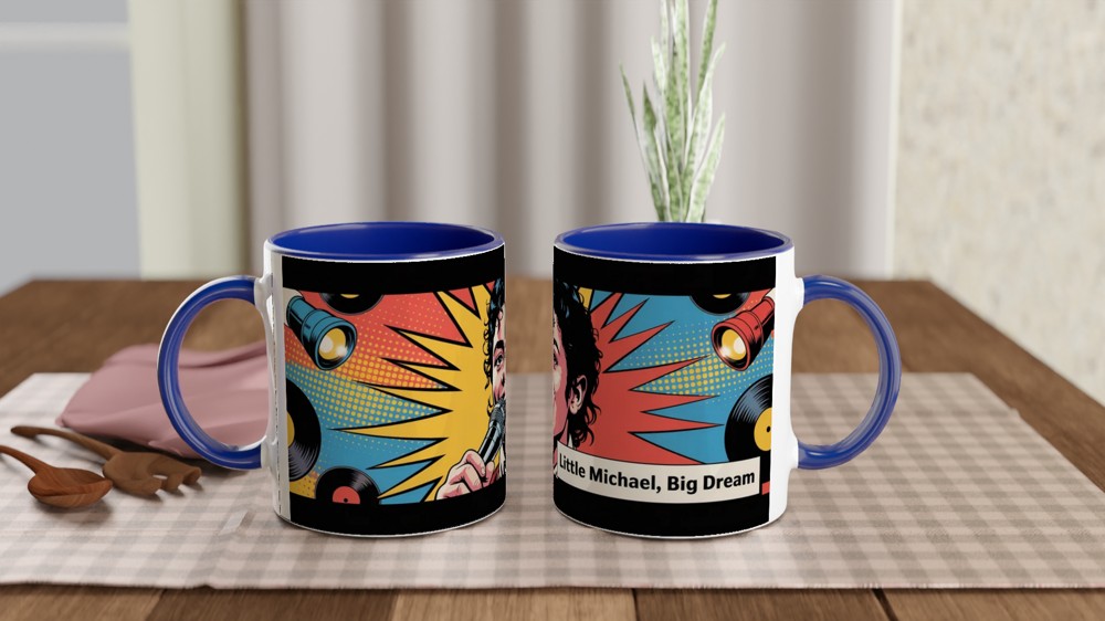 MJ the Musical Mug | 'Little Michael, Big Dream' Pop Art | Musical Theatre Gift | Jackson Fan Present — view 4