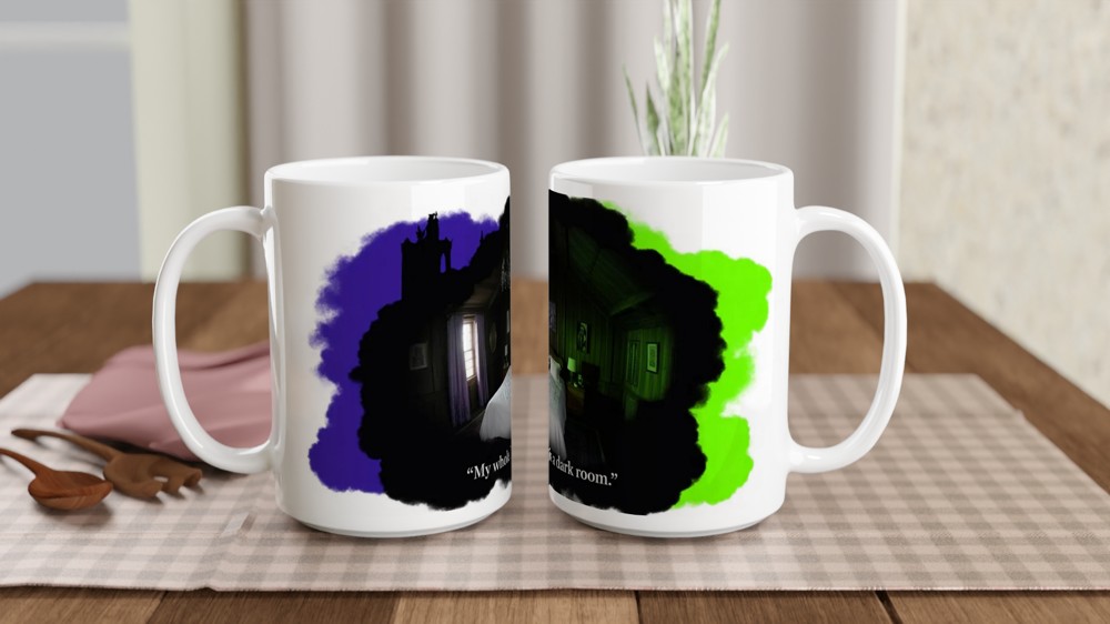 Beetlejuice Mug | 'My Whole Life Is a Dark Room' Quote | Musical Theatre Gift | Gothic Lydia Present — view 2