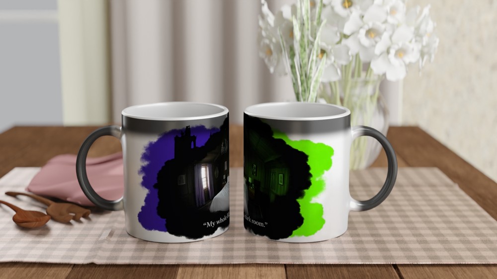 Beetlejuice Mug | 'My Whole Life Is a Dark Room' Quote | Musical Theatre Gift | Gothic Lydia Present — view 3
