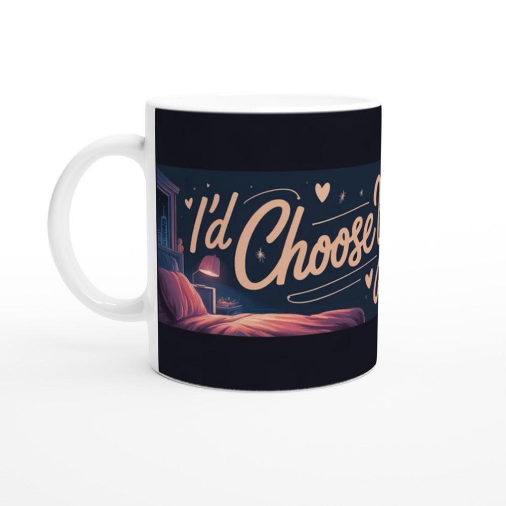 Valentine's Day Mug | I'd Choose You Over Sleep | Funny Anniversary Gift for Husband or Wife | Playful Couple Coffee Mug — view 10