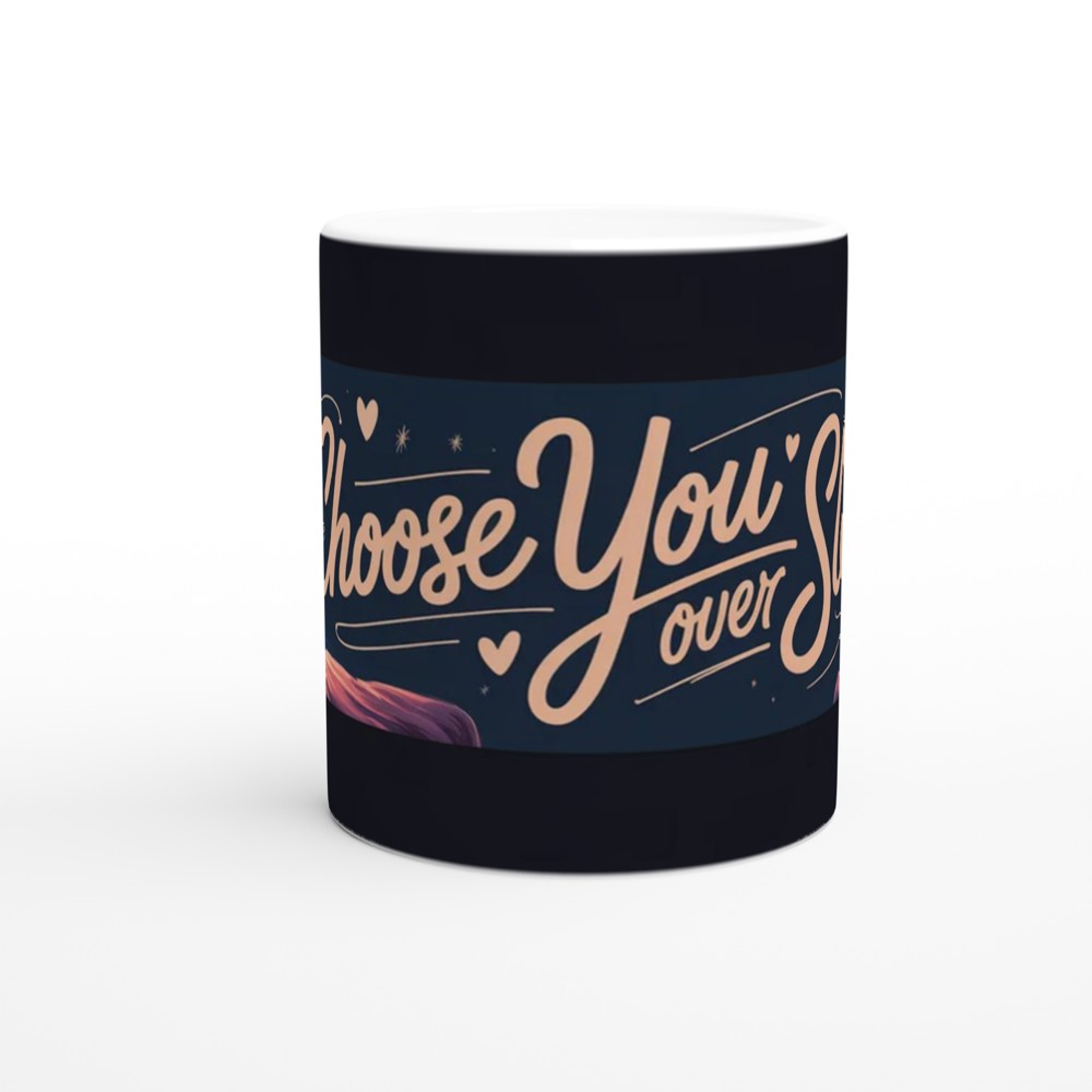Valentine's Day Mug | I'd Choose You Over Sleep | Funny Anniversary Gift for Husband or Wife | Playful Couple Coffee Mug — view 11