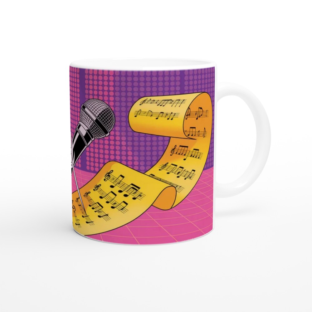 Songwriting Quill and Microphone Music Mug — view 12