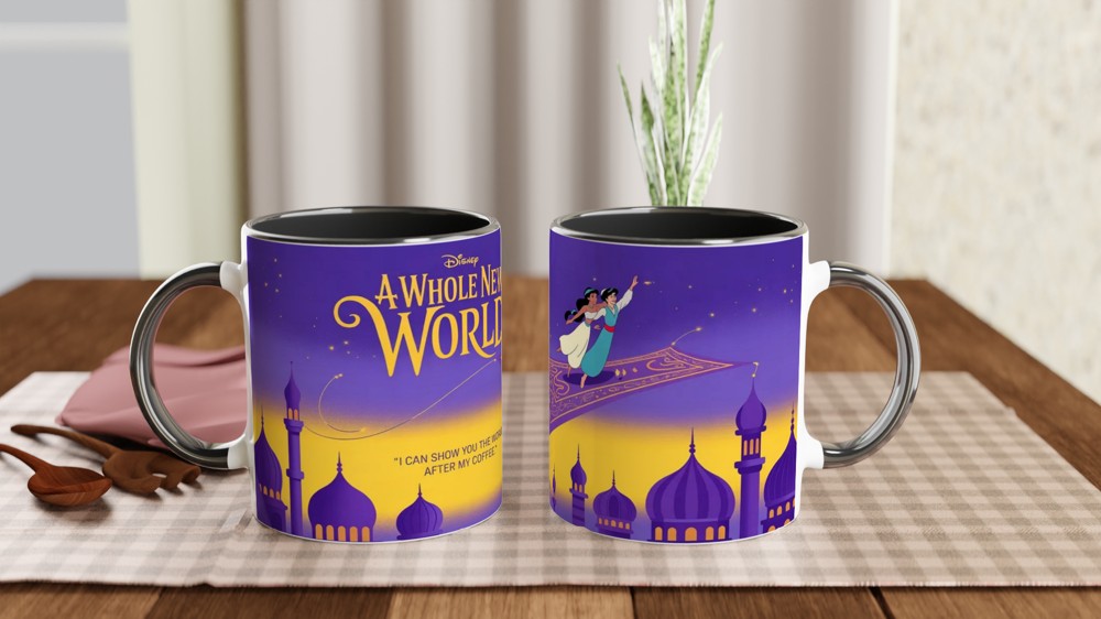 Aladdin A Whole New World Coffee Parody Mug — view 9