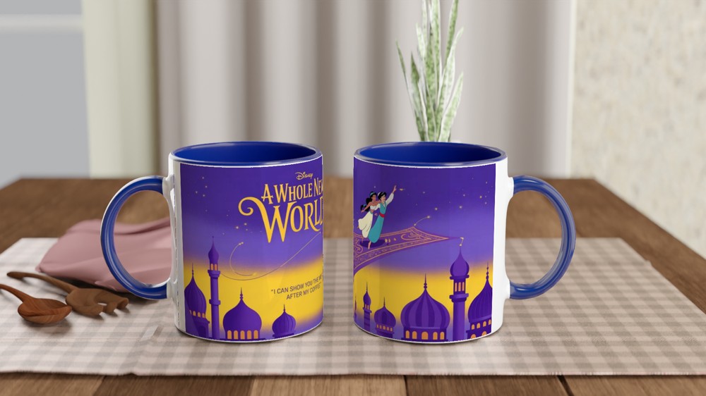 Aladdin A Whole New World Coffee Parody Mug — view 4