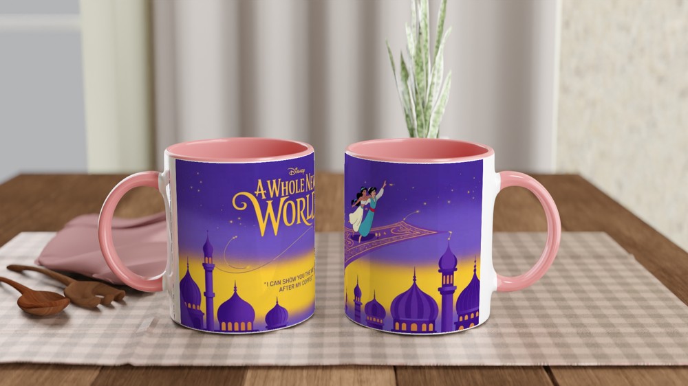 Aladdin A Whole New World Coffee Parody Mug — view 6