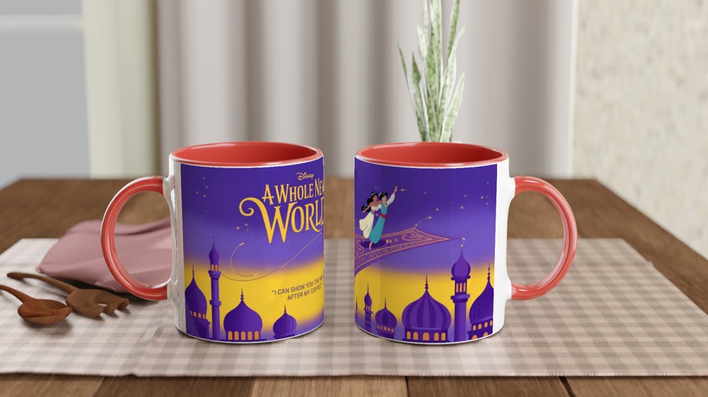 Aladdin A Whole New World Coffee Parody Mug — view 7