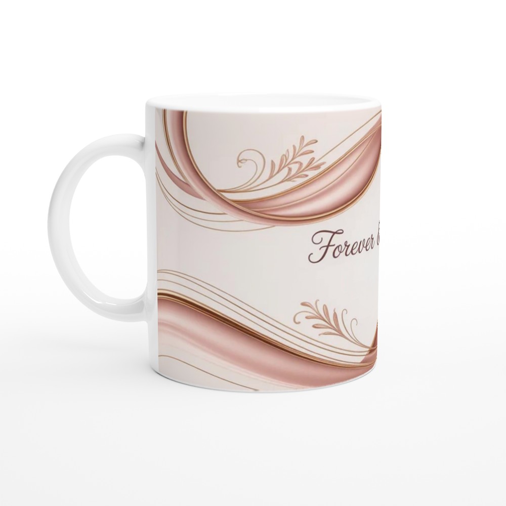 Forever and Always Mug | Romantic Anniversary Gift | Valentine's Day Present for Couple | Elegant Infinity Design Cup — view 10