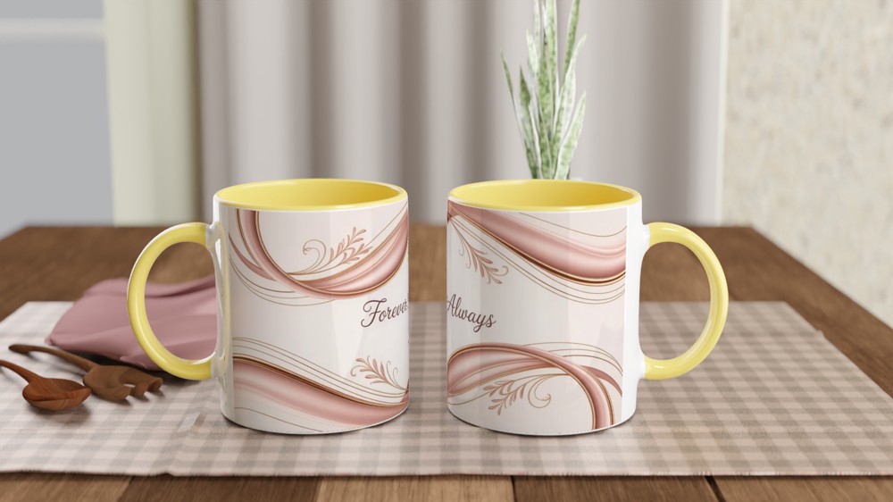 Forever and Always Mug | Romantic Anniversary Gift | Valentine's Day Present for Couple | Elegant Infinity Design Cup — view 8