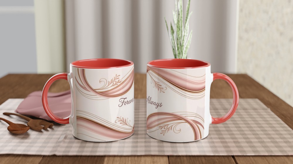 Forever and Always Mug | Romantic Anniversary Gift | Valentine's Day Present for Couple | Elegant Infinity Design Cup — view 7