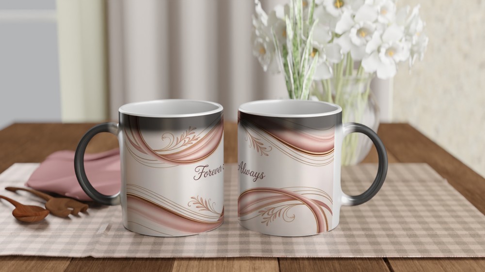 Forever and Always Mug | Romantic Anniversary Gift | Valentine's Day Present for Couple | Elegant Infinity Design Cup — view 3
