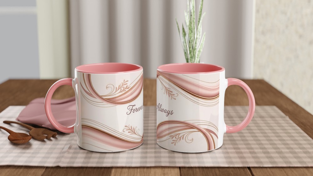 Forever and Always Mug | Romantic Anniversary Gift | Valentine's Day Present for Couple | Elegant Infinity Design Cup — view 6