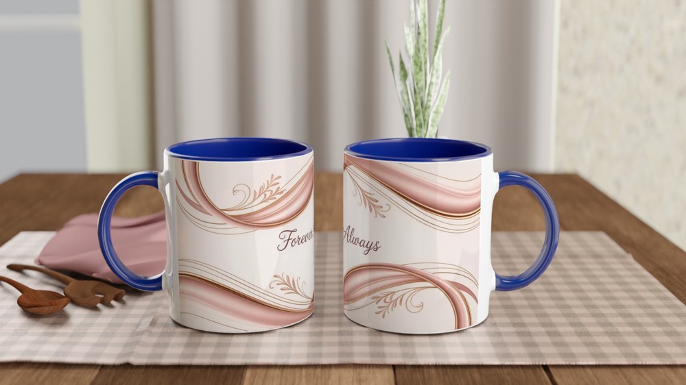 Forever and Always Mug | Romantic Anniversary Gift | Valentine's Day Present for Couple | Elegant Infinity Design Cup — view 4