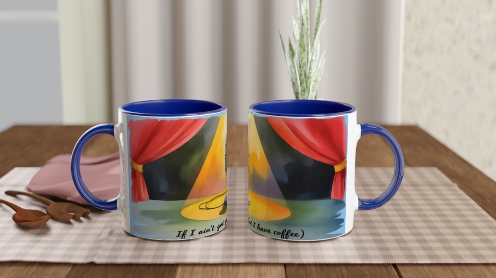 If I Ain't Got You But I Have Coffee Stage Microphone Mug — view 4