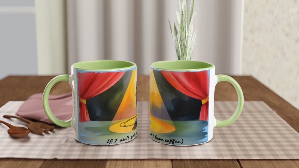 If I Ain't Got You But I Have Coffee Stage Microphone Mug — view 5