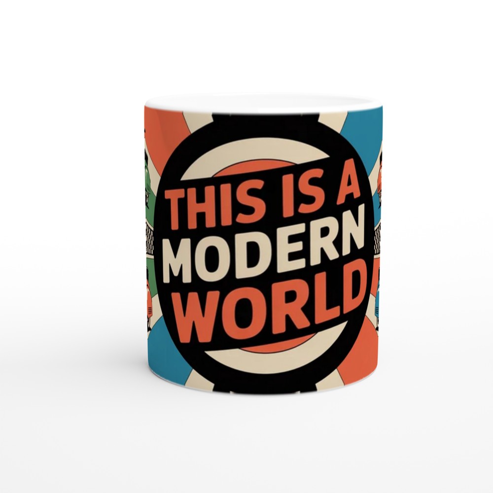 Mod Culture Mug | 'This is a MODern World' Quote | Retro British Scooter Gift for Him | Dad Birthday Present — view 11