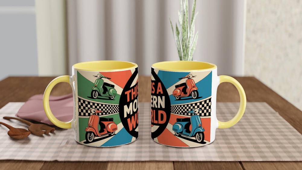 Mod Culture Mug | 'This is a MODern World' Quote | Retro British Scooter Gift for Him | Dad Birthday Present — view 8