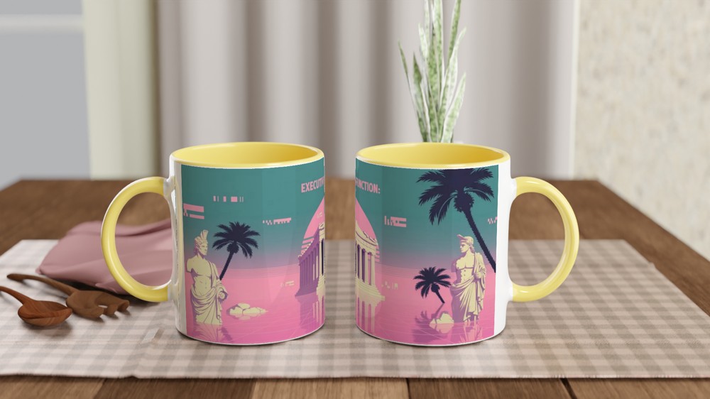Executive Dysfunction A Saga - Vaporwave ADHD Mug — view 8
