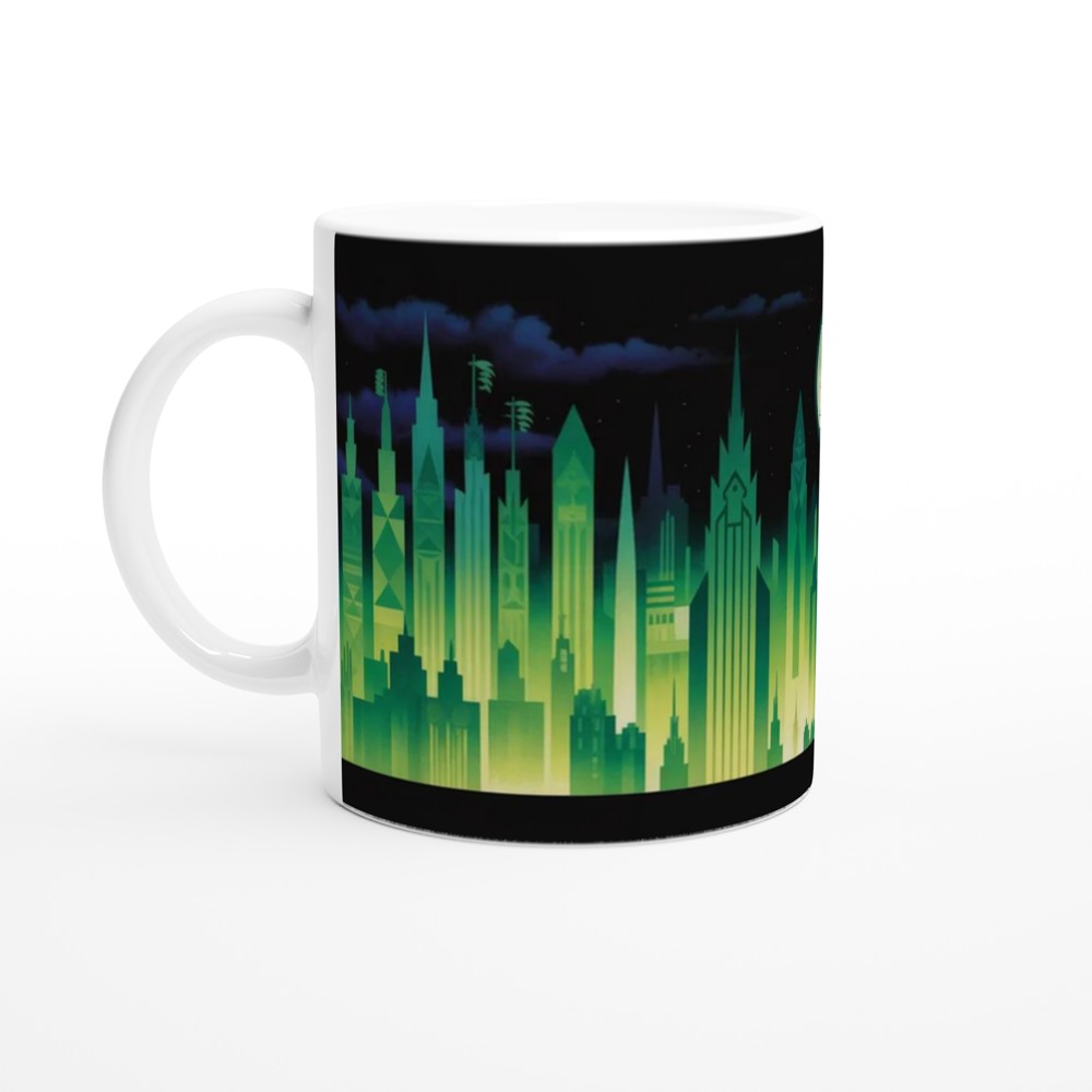 Time Dragon Clock Emerald City Skyline Mug — view 10