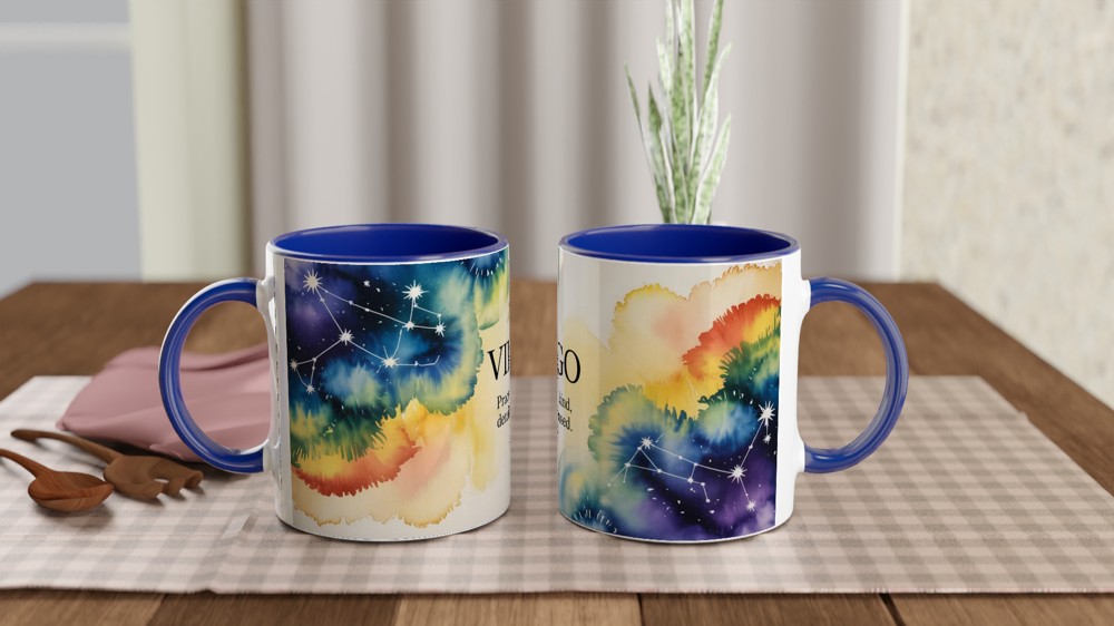 Virgo Mug | Virgo Constellation Astrology Gift | Star Sign Zodiac Mug for Best Friend | Birthday Present for Her or Him — view 4