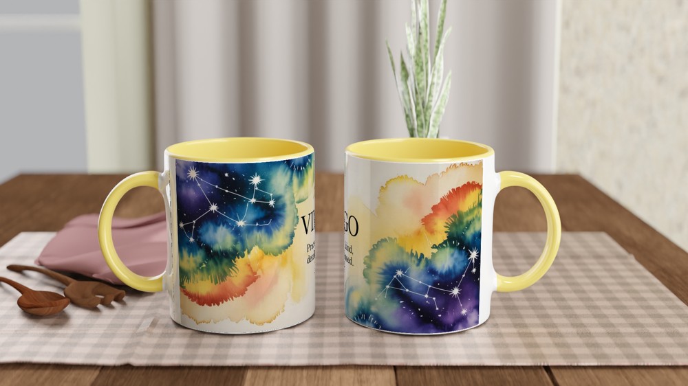 Virgo Mug | Virgo Constellation Astrology Gift | Star Sign Zodiac Mug for Best Friend | Birthday Present for Her or Him — view 8