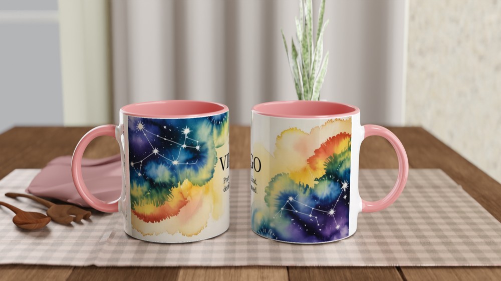 Virgo Mug | Virgo Constellation Astrology Gift | Star Sign Zodiac Mug for Best Friend | Birthday Present for Her or Him — view 6