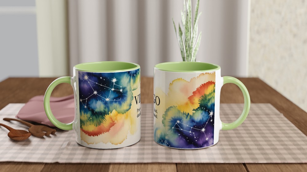 Virgo Mug | Virgo Constellation Astrology Gift | Star Sign Zodiac Mug for Best Friend | Birthday Present for Her or Him — view 5
