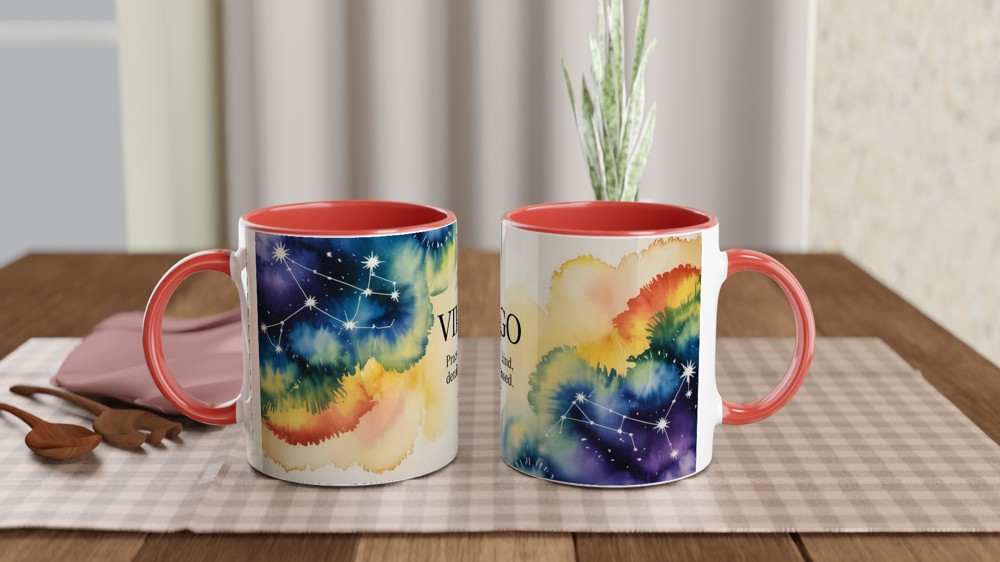 Virgo Mug | Virgo Constellation Astrology Gift | Star Sign Zodiac Mug for Best Friend | Birthday Present for Her or Him — view 7