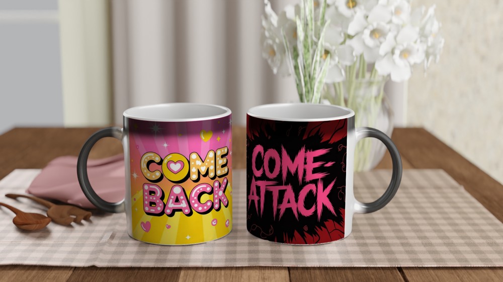 K-Pop Comeback Mug | Comeback Come-Attack Design | Gift for K-Pop Fans | Music Lover Present — view 3
