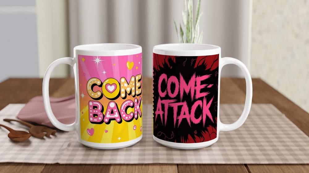 K-Pop Comeback Mug | Comeback Come-Attack Design | Gift for K-Pop Fans | Music Lover Present — view 2
