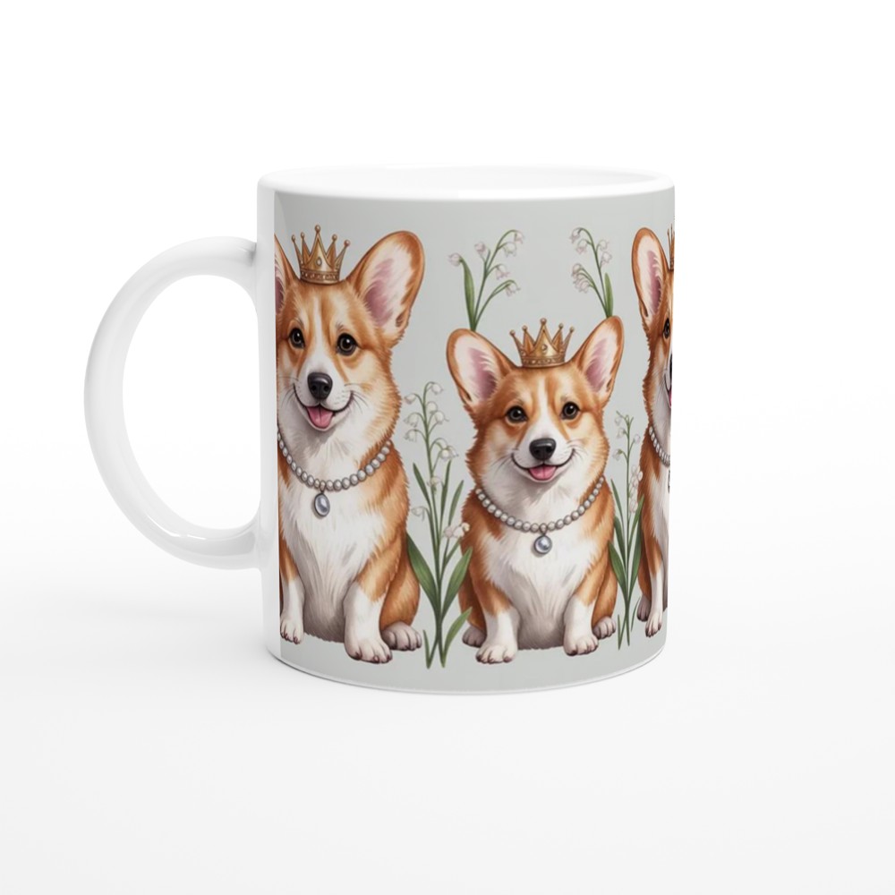 Royal Corgi Mug | Pembroke Welsh Corgis in Crowns Gift | Present for Mum | British Dog Lover Tea Cup — view 10