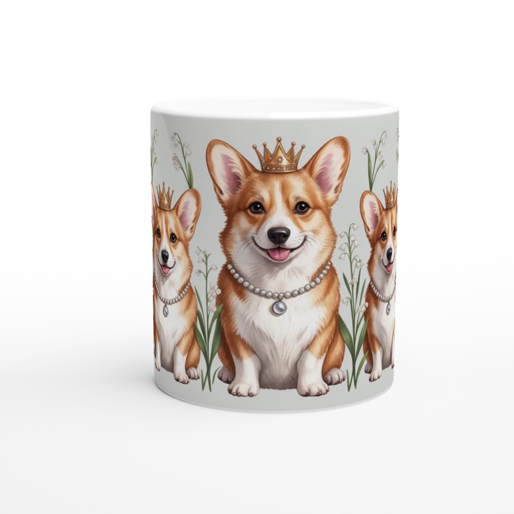 Royal Corgi Mug | Pembroke Welsh Corgis in Crowns Gift | Present for Mum | British Dog Lover Tea Cup — view 11