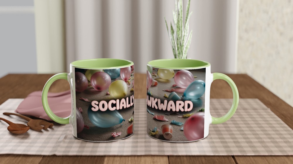 Socially Awkward Funny Party Aftermath Mug — view 5