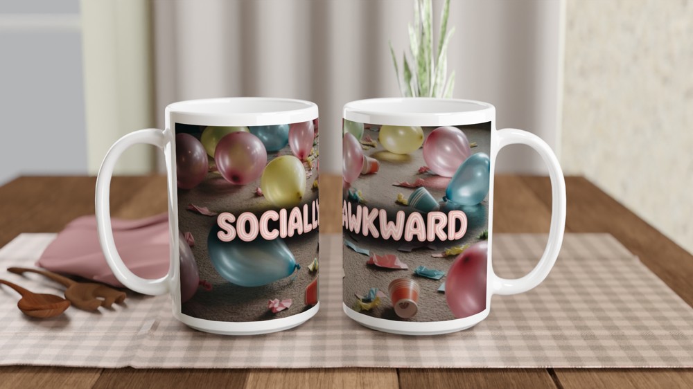 Socially Awkward Funny Party Aftermath Mug — view 2