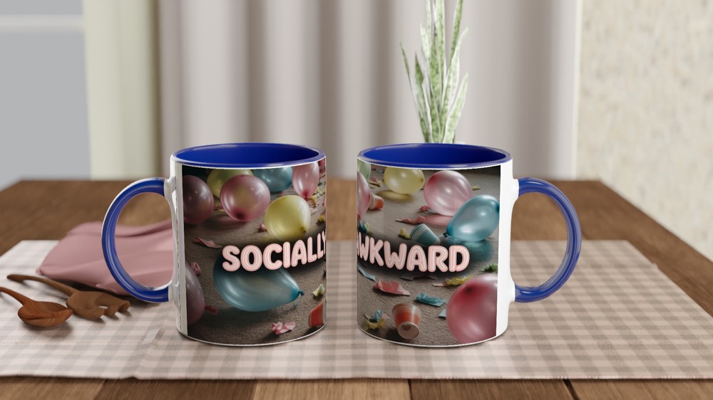 Socially Awkward Funny Party Aftermath Mug — view 4