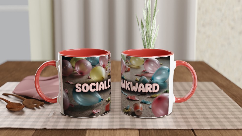 Socially Awkward Funny Party Aftermath Mug — view 7
