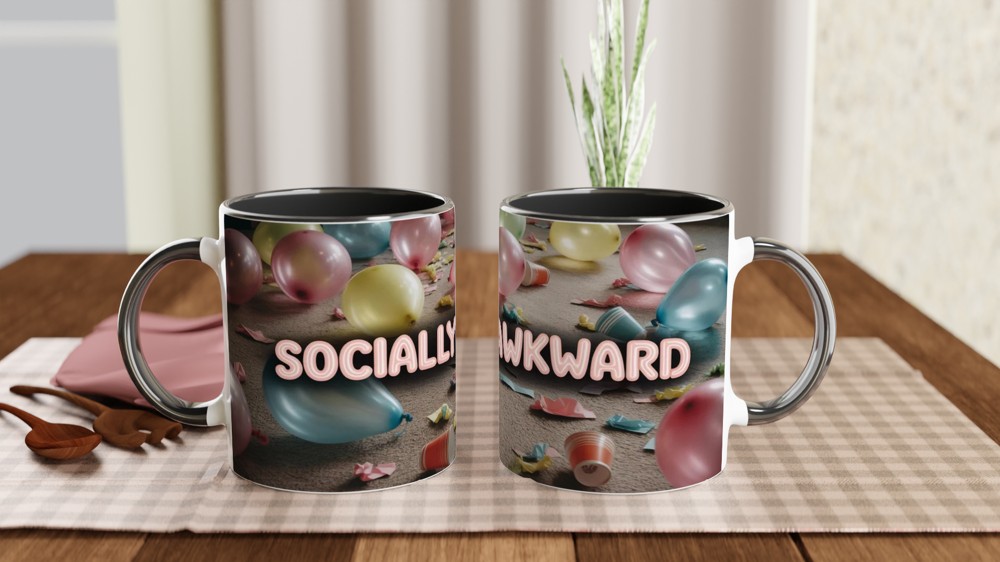 Socially Awkward Funny Party Aftermath Mug — view 9