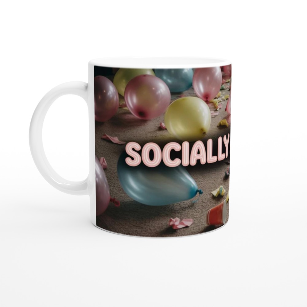 Socially Awkward Funny Party Aftermath Mug — view 10