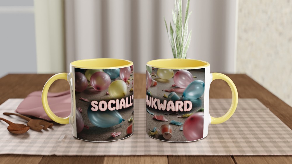 Socially Awkward Funny Party Aftermath Mug — view 8