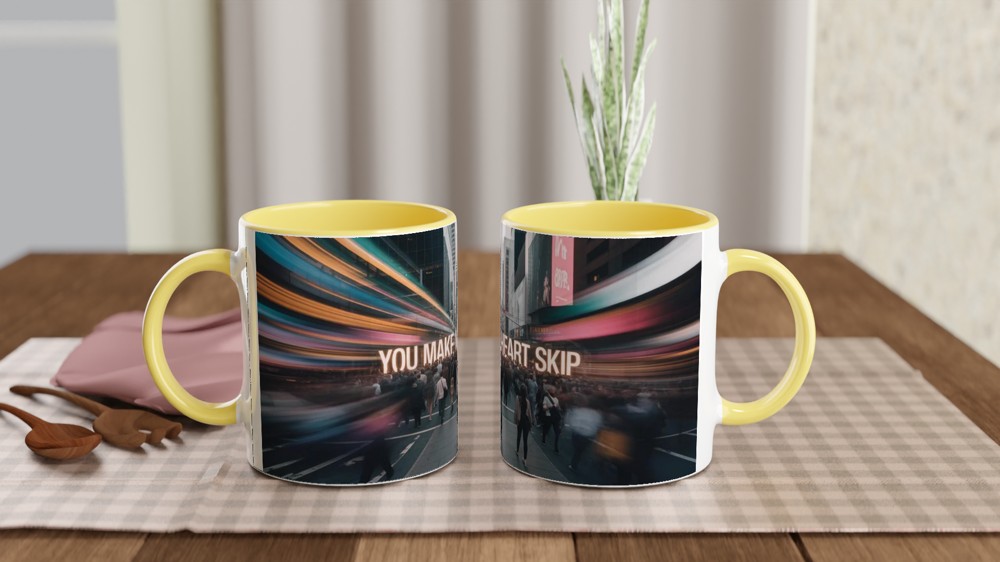Valentines Gift Mug | You Make My Heart Skip | Romantic Anniversary Present | Couple Love Mug — view 8