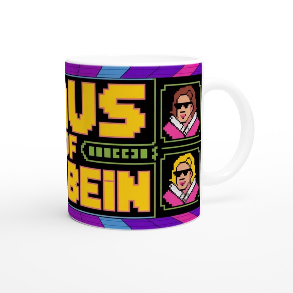 Six the Musical Mug | Haus of Holbein Pixel Art | Musical Theatre Gift for Best Friend | Tudor Queens Neon Mug — view 12